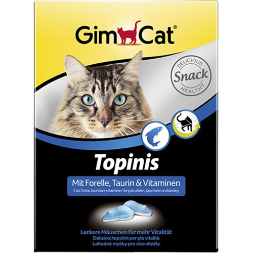 Лакомство Gimcat "Мышки" витаминное для кошек, форель+таурин, 70 шт.