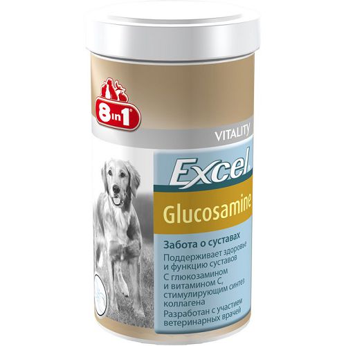 8in1 Excel Glucosamine Кормовая добавка для суставов собак, 110 табл.