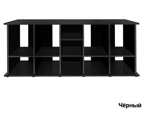 Подставка без дверок Biodesign АТОЛЛ 1000 чёрная шагрень, влагостойкая плита ЛДСП 16/22 мм, 201х66х82 см