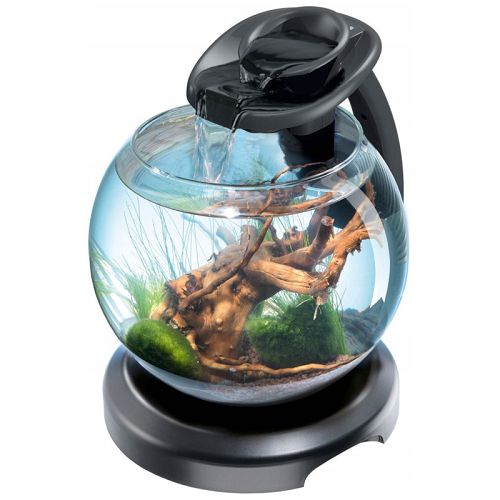 Аквариум Tetra Cascade Globe DUO Water круглый, черный, 6,8 л
