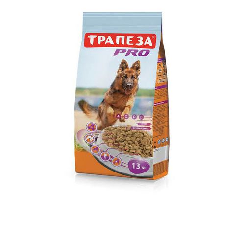 Корм ТРАПЕЗА Pro для собак с повышенной периодической активностью, 13 кг