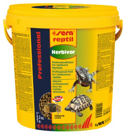 Корм Sera REPTIL PROFESSIONAL HERBIVOR для растительноядных рептилий, 10 л