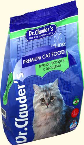 Корм Dr.Clauder`s Мясное Ассорти с овощами для кошек всех пород и возрастов