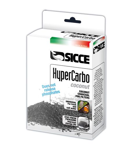 Наполнитель SICCE для фильтров HYPERCARBO COCCO активированный уголь, 2x150 г