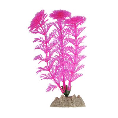 Растение пластиковое GLOFISH флуоресцентное розовое, 13 см