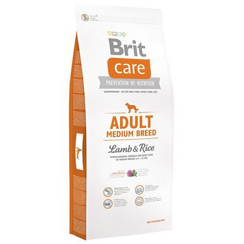 Корм Brit Care Adult Medium Breed для взрослых собак средних пород, ягненок с рисом
