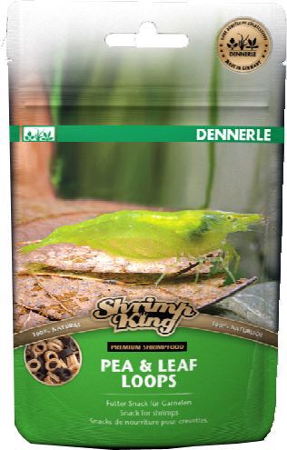 Дополнительный растительный корм Dennerle Shrimp King Pea & Leaf Loops для креветок, колечки 30 г