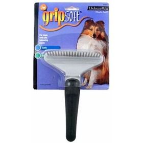 Расческа-грабли J.W. Grip Soft Dog Fouble Row Undercoat Rake для собак, с двумя рядами зубьев