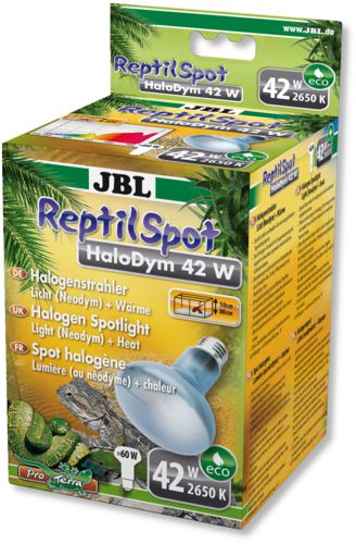 Галогеновая неодимовая лампа JBL ReptilSpot HaloDym 42W для освещения и обогрева террариума, 42 Вт