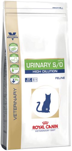 Диета Royal Canin VET URINARY S/O HIGH DILUTION UHD34 для кошек при лечении МКБ, быстрое растворение струвитов