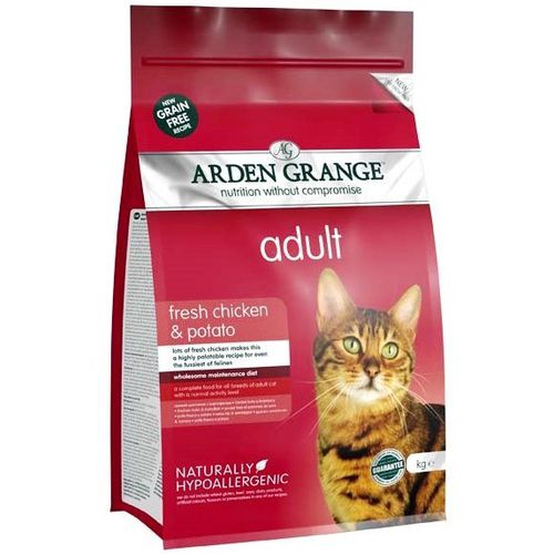 Корм Arden Grange Adult Cat Chicken&Potato (GF) беззерновой, для взрослых кошек, с курицей и картофелем