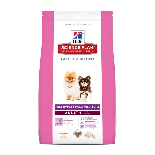 Корм Hill's Science Plan Adult Small&Miniature SENSITIVE STOMACH&SKIN для собак миниатюрных размеров с чувствительным пищеварением