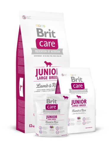 Корм Brit Care Junior Large Breed для щенков крупных пород, ягненок с рисом Корм Brit Care Junior Large Breed для щенков крупных пород, ягненок с рисом