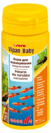 Корм Sera VIPAN BABY для мальков и мелких рыб, микрохлопья 50 мл