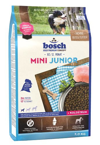 Корм Bosch Mini Junior для щенков маленьких пород весом до 15 кг