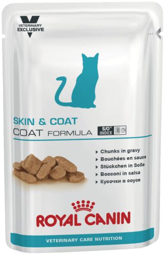 Диета Royal Canin SKIN&COAT FORMULA для кошек с чувствительной кожей, 100 г
