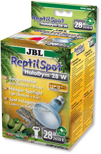 Галогеновая неодимовая лампа JBL ReptilSpot HaloDym 28W для освещения и обогрева террариума, 28 Вт