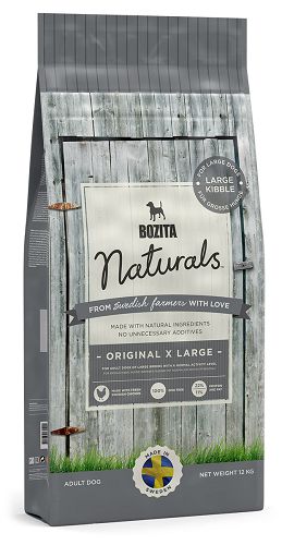 Корм BOZITA Naturals X-LARGE для взрослых собак крупных пород с нормальной активностью, 12 кг