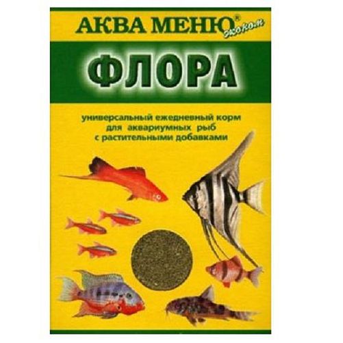 Аква Меню Флора ежедневный корм с растительными добавками для аквариумных рыб, 30 г