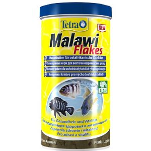 Основной корм Tetra Malawi Flakes для восточноафриканских цихлид и крупных рыб, хлопья 1 л