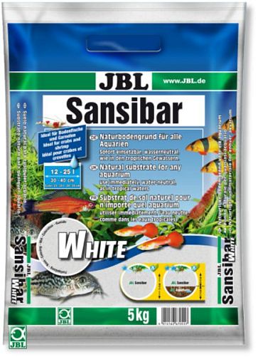 JBL Sansibar WHITE декоративный грунт для аквариума, белый, мелкий, 5 кг