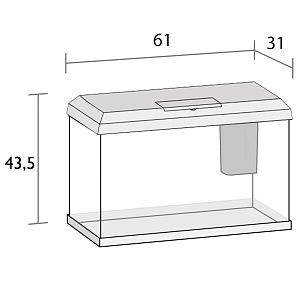Аквариум JUWEL Примо 70&nbsp;LED 2.0&nbsp;прямоугольный с&nbsp;оборудованием, белый, 70л, 61х31хh435&nbsp;см