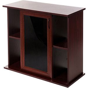 Тумба под аквариум LUX 120&nbsp;л, прямая, ДСП с&nbsp;1&nbsp;тонированной стеклянной дверцей МДФ, махагон
