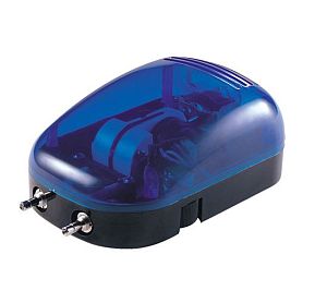 Компрессор BOYU аквариумный, 2 канала, 3 Вт, 2×4 л/мин, прозрачный синий