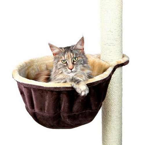 Гамак TRIXIE для кошки с креплением на когтеточку, D 38 см, бежевый, коричневый