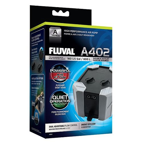 Компрессор Fluval AIr 402 двухканальный для аквариумов до 600 л