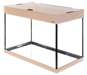 Аквариум PRO 170 прямой, с крышкой и светильником LUX Т8 4×25 Вт, выбеленный дуб, 170 л