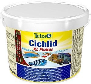 TetraCichlid XL&nbsp;Flakes основной корм для цихлид и&nbsp;других крупных рыб, крупные хлопья 10&nbsp;л