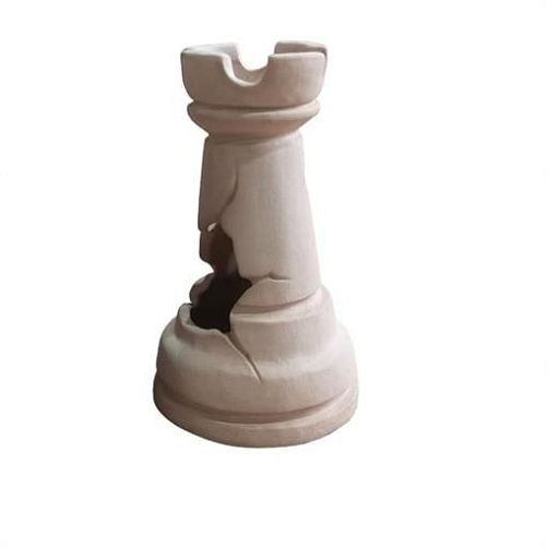 Декорация GLOXY Шахматная фигура Ладья белая, 7х7х12см