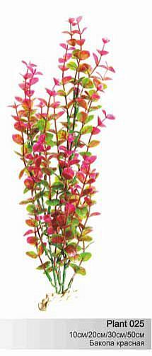 Пластиковое растение Barbus Бакопа красная  10 см