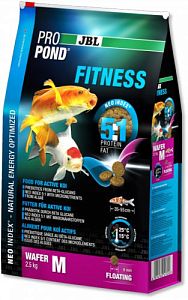 Корм JBL ProPond Fitness M для активных карпов кои среднего размера, плавающие чипсы 6 л