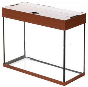 Аквариум LUX П100&nbsp;прямой, с&nbsp;крышкой и&nbsp;светильником Т8 2&times;18&nbsp;Вт, итальянский орех, 100&nbsp;л