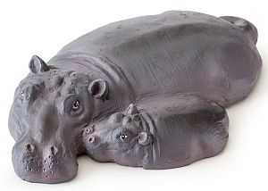 Берег EXO TERRA «Семья бегемотов» для акватеррариума