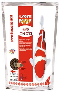 Корм основной Sera KOI Prof. Spirulina Color для яркой окраски и роста рыб, 0,5 кг