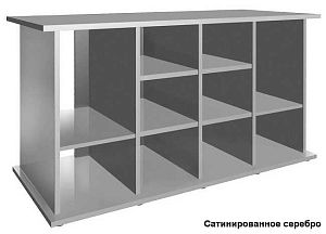 Подставка без дверок Biodesign АТОЛЛ 650 чёрная шагрень, влагостойкая плита ЛДСП 16/22 мм, 161х66×82 см