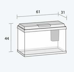 Аквариум JUWEL Примо 70 LED 2.0 черный, 70 л, 61х31хh44 см