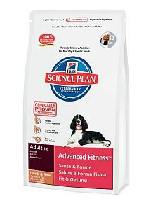 Корм Hill’s Science Plan Adult Advanced Fitness Medium для взрослых собак средних пород, ягненок с рисом
