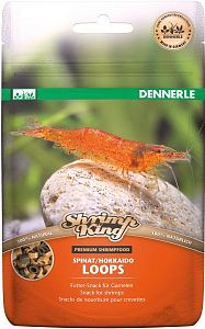 Dennerle Shrimp King Spinat/Hokkaido Loops дополнительный корм премиум-класса для креветок, мини-колечки 30 г