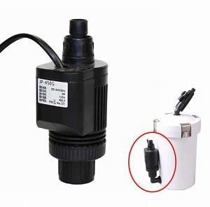 Помпа SunSun JP-450G врезная в шланг для внешних фильтров HW-602B/603B, 6 Вт, 400 л/ч