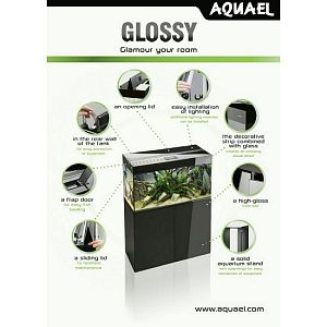 Aquael тумба под Glossy 100, ДСП, прямая, черная