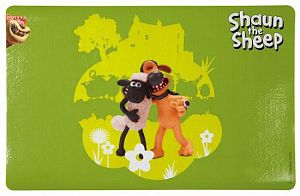 Коврик TRIXIE «Shaun the sheep» под миску, пластик, 44×28 см, зеленый