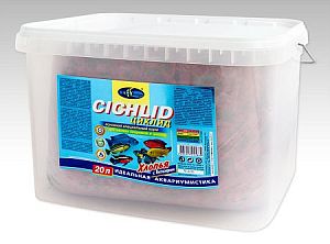 Основной корм Biodesign ЦИХЛИД для мелких хищников и цихлид, хлопья 20 л