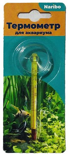 Термометр Naribo стеклянный тонкий, на присоске, 8 см