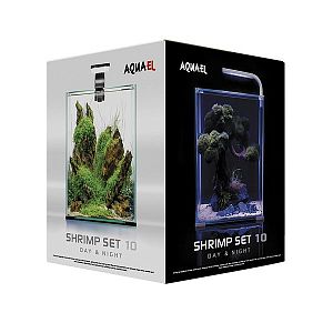 Aквариум Aquael SHRIMP SET SMART LED DAY&NIGHT 10 черный, 10 л