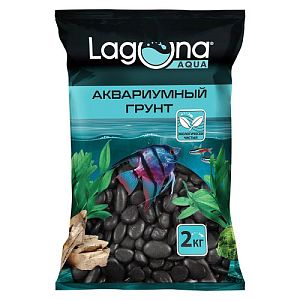 Грунт Laguna галька речная коричневый меланж, 2 кг, 5−10 мм