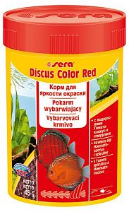 Sera Discus Color Red корм для яркой окраски «красных» форм дискусов, гранулы 100 мл